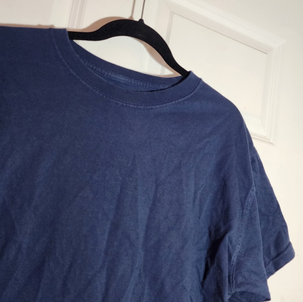 Spalding Men's Navy Blue Cotton T-Shirt Medium - Picture 2 of 4
